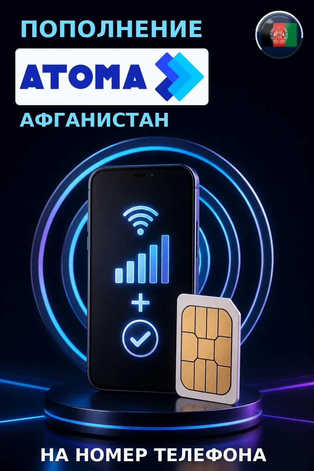 MTN - Afghanistan — пополнение телефона